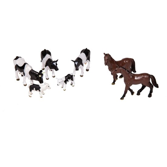 Dutch Farm Serie set Koeien en Paarden 7-delig