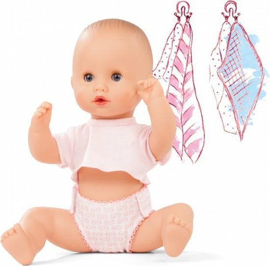 Götz Aquini to dress, meisje, zonder haar, slaapogen, 33 cm
