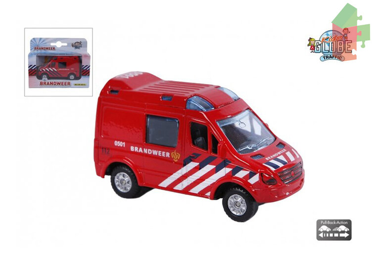 Kids Globe Brandweer (Pull-Back)