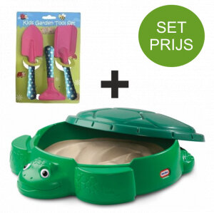 Little Tikes Zandbak Schildpad En Tuinset Met 3 Tuin Accessoires (Roze)