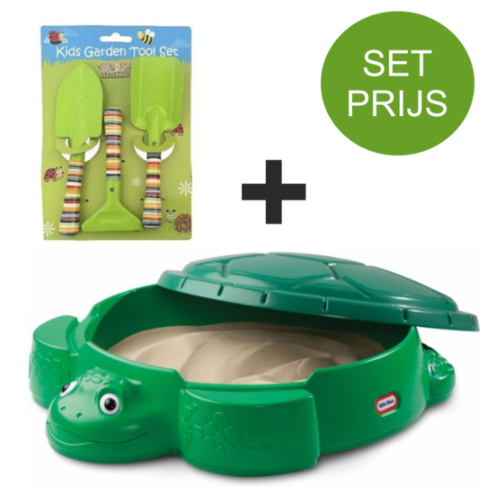 Little Tikes Zandbak Schildpad En Tuinset Met 3 Tuin Accessoires (Groen)