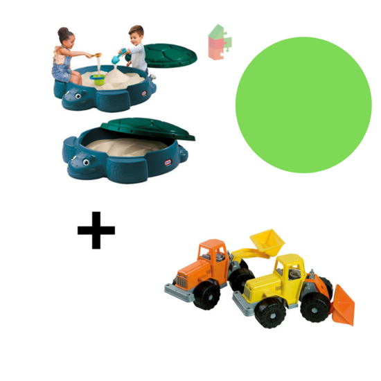 Little Tikes Go Green Zandbak schildpad + Androni shovel