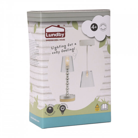 Lundby Set - Lampen transparant (vloer+hang)