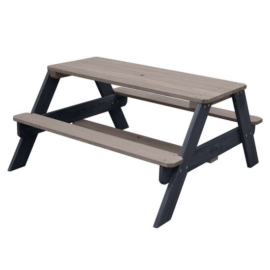 AXI Nick Picknicktafel Antraciet/grijs - Parasol Blauw/grijs