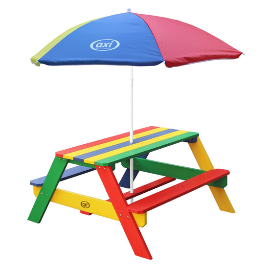 AXI Nick Picknicktafel Regenboog - Parasol Regenboog