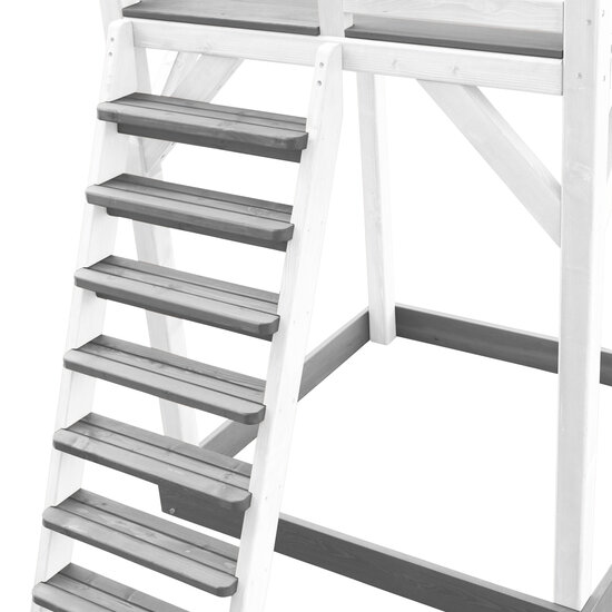 AXI Beach Tower Speeltoren met Roxy Nestschommel Grijs/wit - Witte Glijbaan