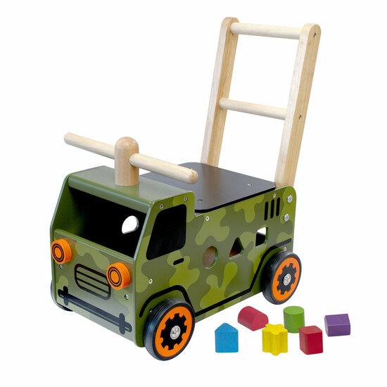 I&#039;m Toy Loop- en Duwwagen Legertruck