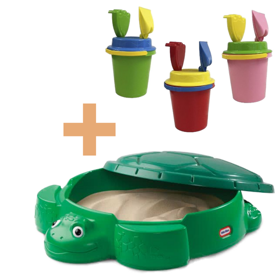 Little Tikes Zandbak Schildpad en Summertime emmerset uni 14cm