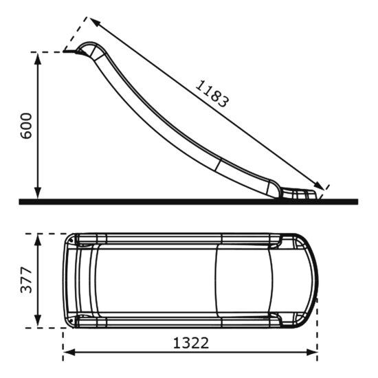 AXI Sky120 Glijbaan Paars - 118 cm
