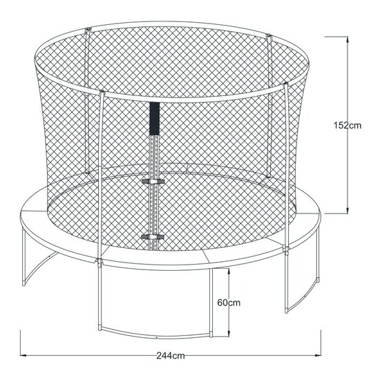 Boston Trampoline 8ft - Inground &amp; onground - Groen