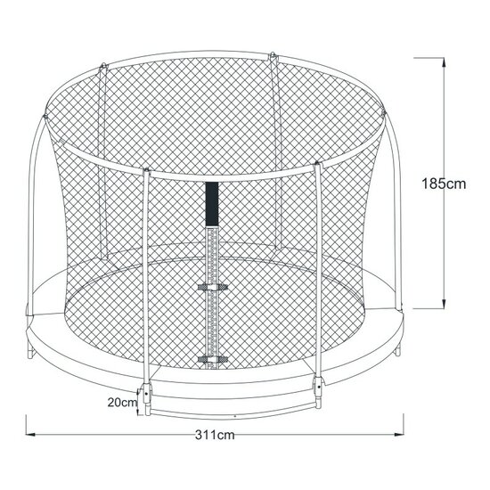 Boston Trampoline 10ft - Inground &amp; onground - Groen