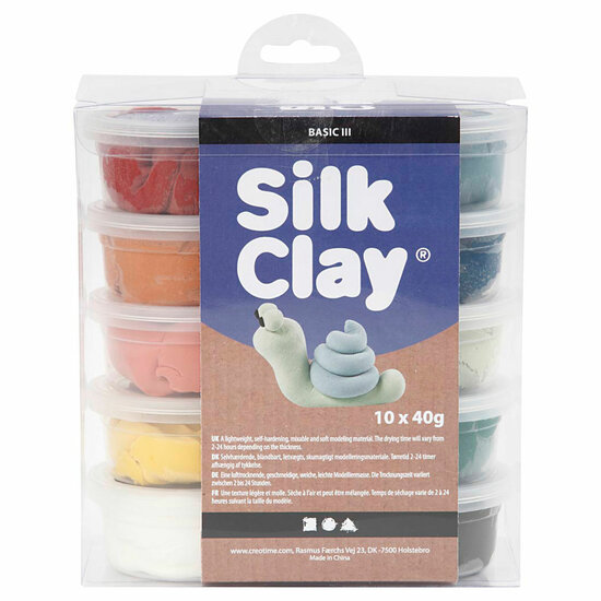 Silk Clay, Pastelkleuren, 10dlg.