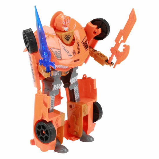 Roboforces Transformeer Auto Robot Oranje