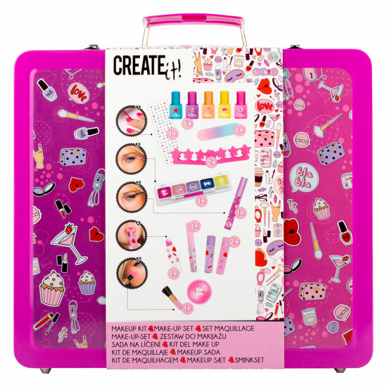 Create It! Make-Up Set Neon/Glitter in Blik