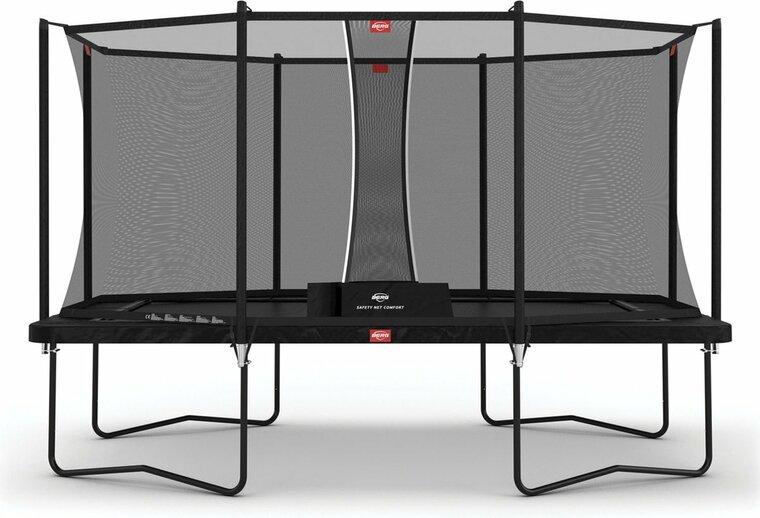 BERG trampoline Ultim Rechthoek Favorit Regular 410X250 Zwart + Safety Net Comfort