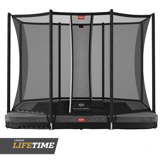 BERG Ultim Rechthoek Favorit InGround 280X190 Grey + Safety Net Comfort