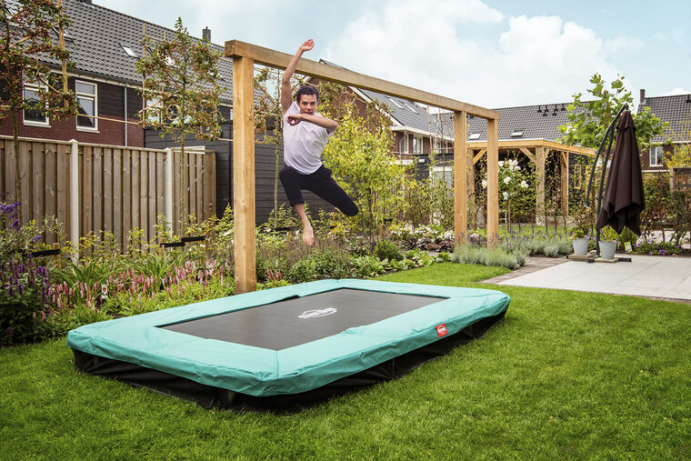 Trampoline Berg Ultim Rechthoek Favorit Inground 280X190 Green