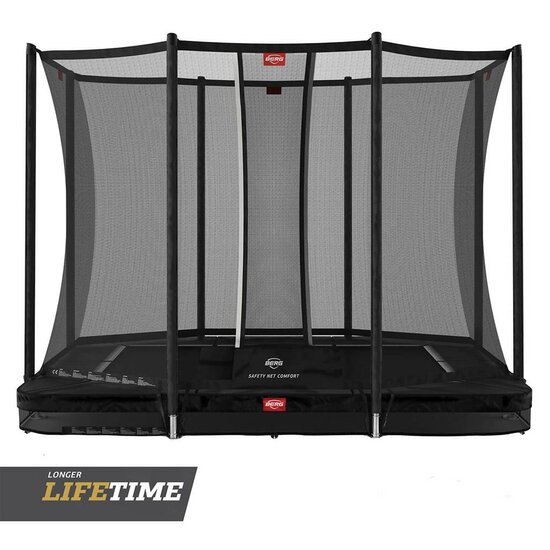 BERG Ultim Rechthoek Favorit InGround 280X190 Black + Safety Net Comfort