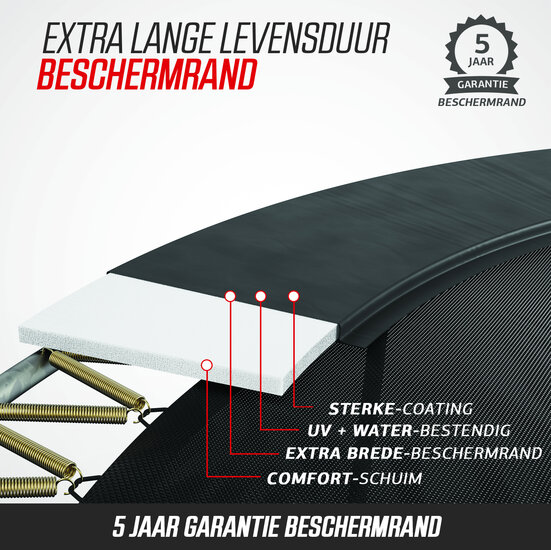 BERG Ultim Rechthoek Elite Regular 500X300 Grey + Safety Net DLX XL