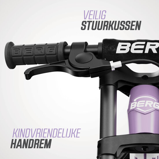 BERG loopfiets Biky Cross Purple Handbrake 2-5 jaar 32 cm