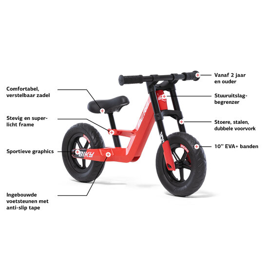 loopfiets BERG Biky Mini Red 29,5 cm