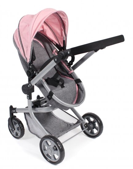 Bayer Chic Poppenwagen Mika Combi (Lichtgrijs/Roze)