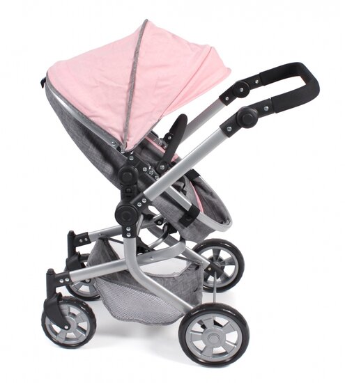 Bayer Chic Poppenwagen Mika Combi (Lichtgrijs/Roze)