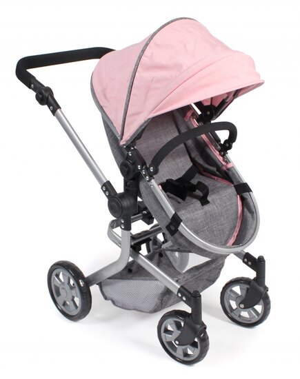 Bayer Chic Poppenwagen Mika Combi (Lichtgrijs/Roze)