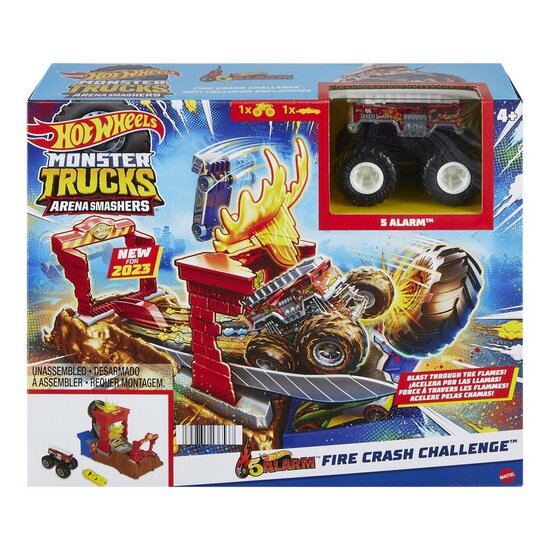 Hot Wheels Monster Trucks Arena Smash 5 Alarm Fire Crash Cha