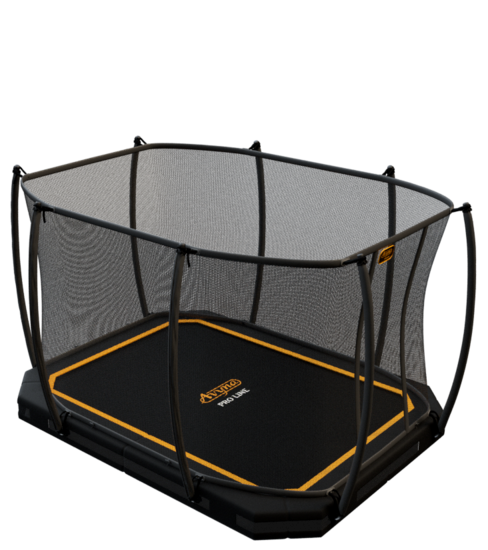 Avyna Trampoline InGround 380x255 (238) met net &ndash; Zwart