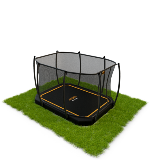 Avyna Trampoline InGround 380x255 (238) met net &ndash; Zwart