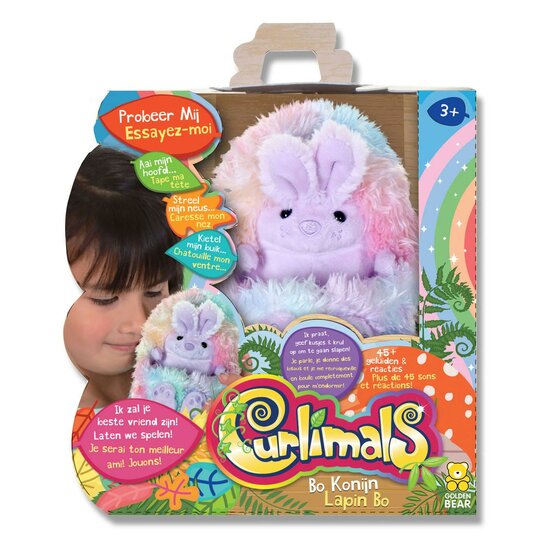 Gear2Play Curlimals Bo The Rainbow Bunny Interactieve Knuffe