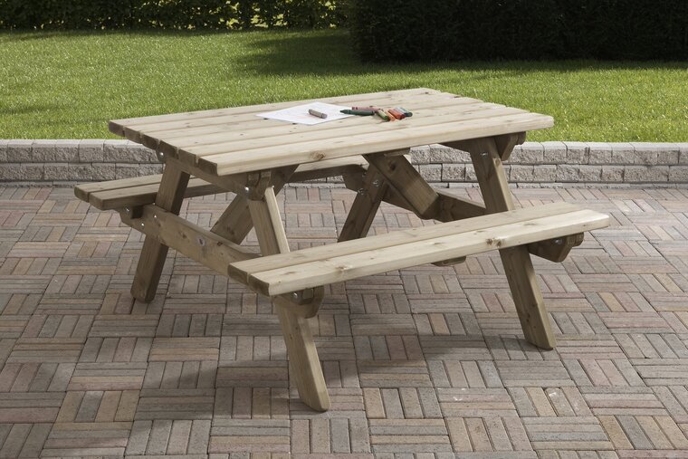 Houten Kinderpicknicktafel 120x115cm