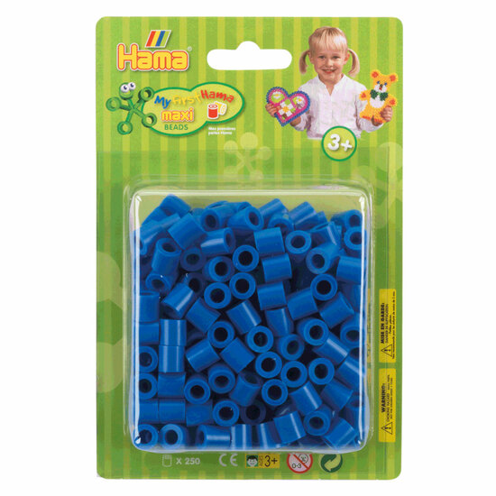 Hama Strijkkralen Maxi - Blauw, 250st.