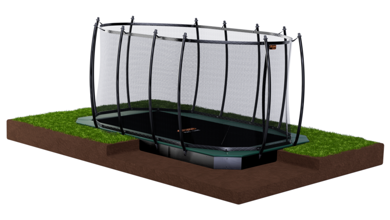 Avyna Trampoline FlatLevel 520x305 (352) met net | Groen