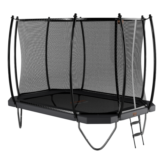 Avyna Trampoline Opbouw 305x225 (223) met net &ndash; Grijs
