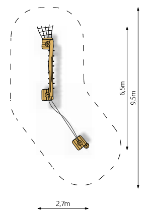 Robinia Speelstructuur voor openbaar gebruik 650cm x 270cm