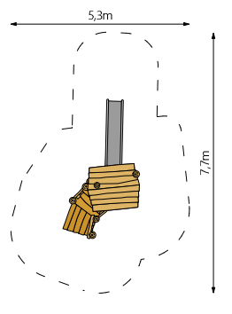 Robinia Tuinfluiter voor openbaar gebruik 420cm x 230cm