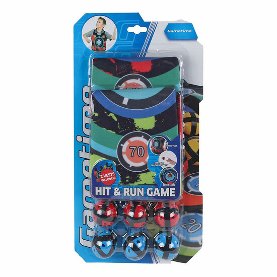 Gametime Klittenband Werpspel met 2 Vesten en 6 Ballen