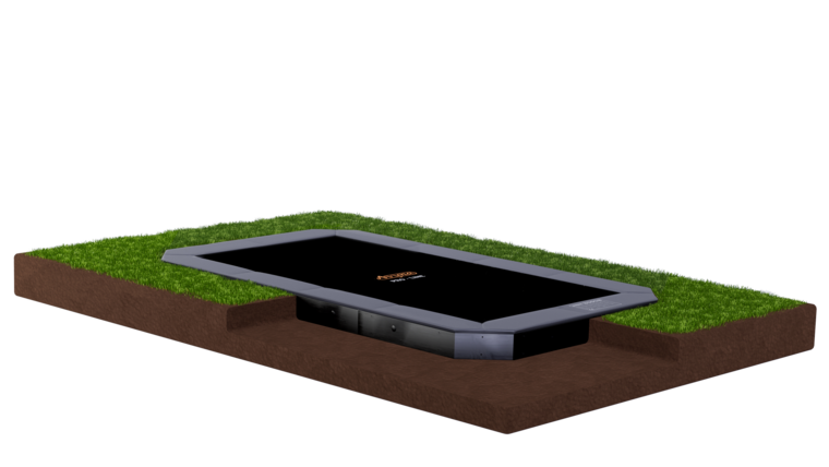 Avyna Trampoline FlatLevel 380x255 (238) met net | Grijs