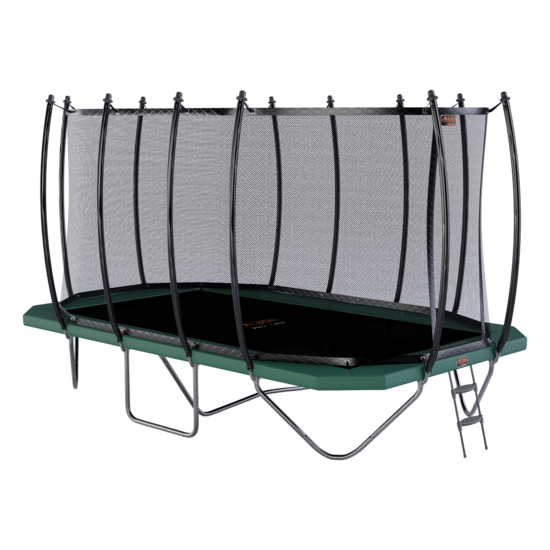 Avyna Trampoline Opbouw 520x305 (352) met net &ndash; Groen