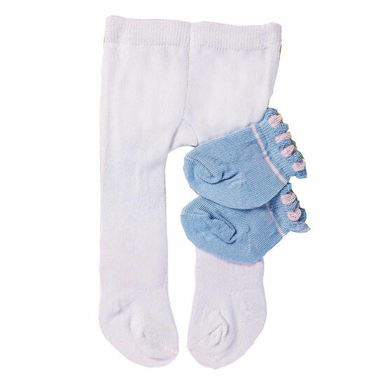 Poppenmaillot met Sokken - Roze, 35-46 cm