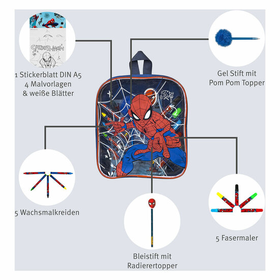 Kleurenset Spiderman in Rugzak