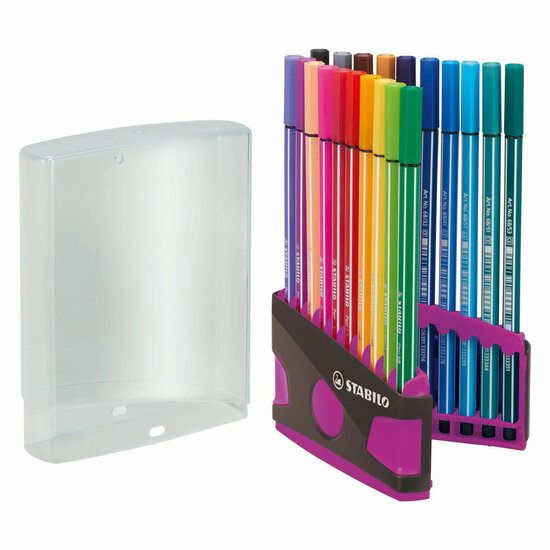 STABILO Pen 68 Colorparade Antraciet/Roze, 20st.