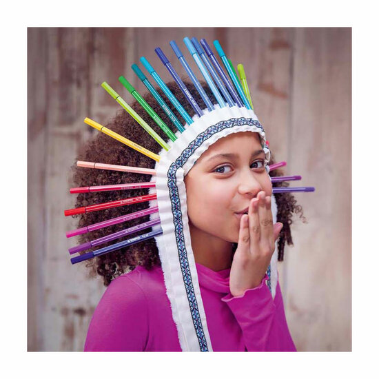 STABILO Pen 68 Colorparade Antraciet/Roze, 20st.