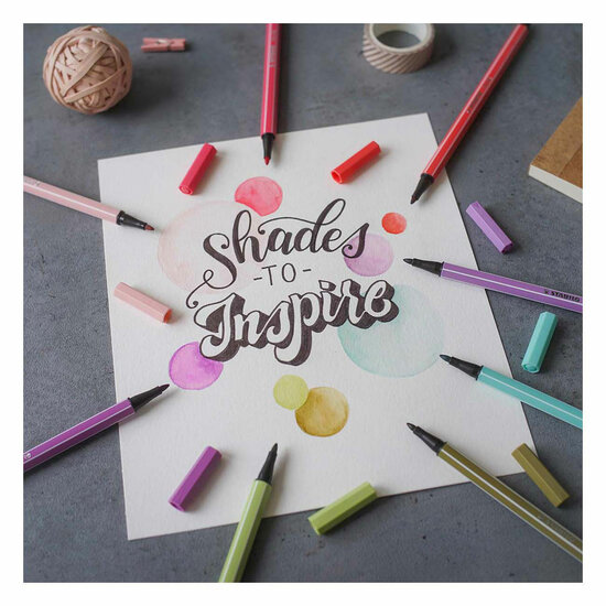 STABILO Pen 68 Colorparade Antraciet/Roze, 20st.