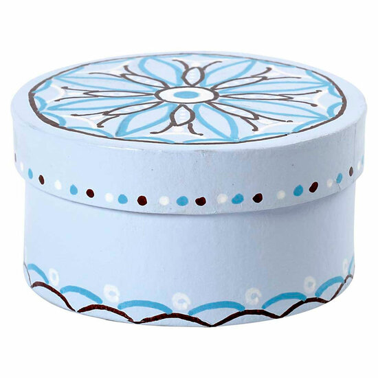 Ronde Doosjes Papier-mach&eacute;, 3st.