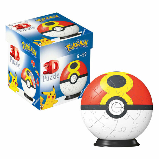 3D Puzzelbal Pok&eacute;mon Pok&eacute;bal, 54st.