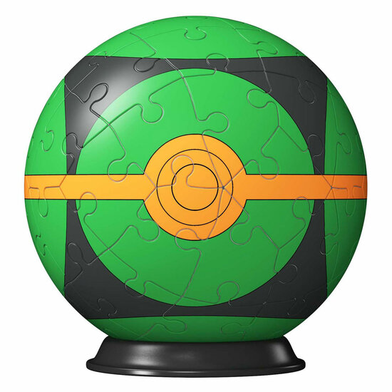 3D Puzzelbal Pok&eacute;mon Pok&eacute;bal Groen, 54st.