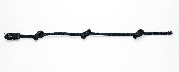 Klim- en knopentouw 260 cm, diameter 26 mm, zwart